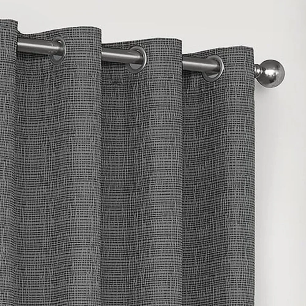 ECLIPSE Trevi Thermal Blackout Single Panel Grommet Curtain Black 52 x 108 NEW